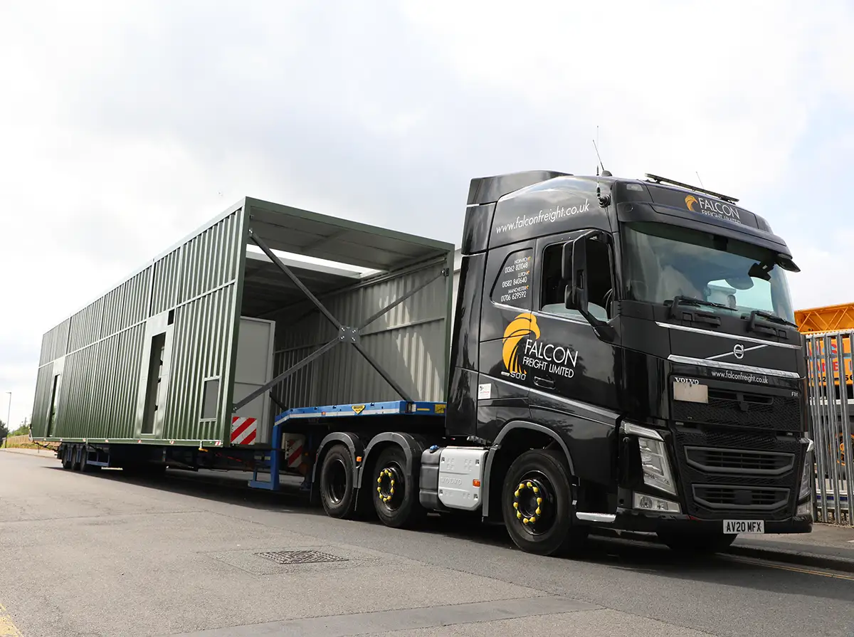 custom spray bake booth leaving for install on customer site custom spray bake booth leaving for install on customer site